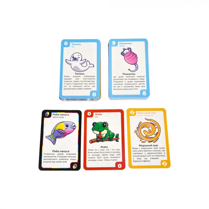 Настільна гра Strateg УНА морські друзі карткова українською мовою (30449)