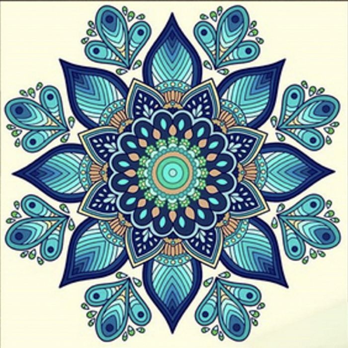 Алмазна мозаїка Strateg ПРЕМІУМ  Захоплююча мандала розміром 30х30 см  (ME13811)