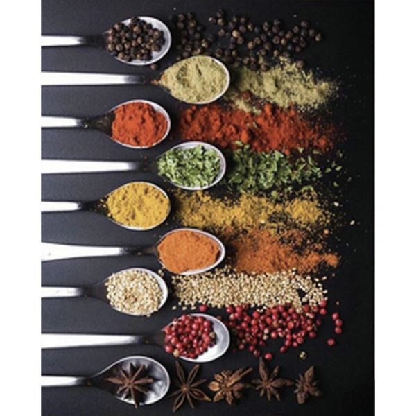 Алмазна мозаїка Strateg ПРЕМІУМ Яскраві спеції розміром 40х50 см  (SK85977)