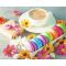 Алмазна мозаїка Strateg ПРЕМІУМ Colored macarons розміром 40х50 см  (SK85995)