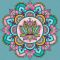 Набір для розпису-антистрес Strateg Мандала з квітковим орнаментом розміром 30х30 см  (JCEE36815)
