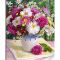 Алмазна мозаїка Strateg ПРЕМІУМ Літній букет у вазі розміром 30х40 см (GM79650)