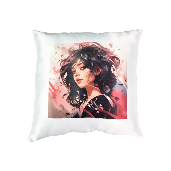 Подушка  "Ритм душі" розмір 35*35 см (рожева) з нанесенням сублімації (60652)