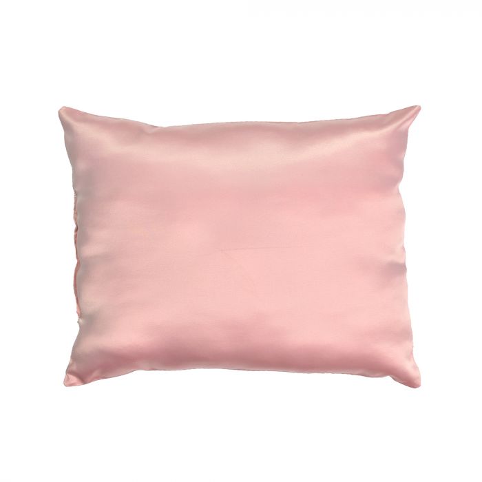 Подушка "Аніме дівчина у мистецькому світі" розмір 40*35 см (рожева)  з нанесенням сублімації (60667)