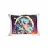 Подушка "Аніме дівчина у мистецькому світі" розмір 26*35 см (чорна) з нанесенням сублімації  (60673)