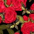 Набір для розпису по номерах Червоні троянди з метеликами Strateg на чорному фоні розміром 40х40 см