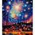 Картина за номерами Strateg ПРЕМІУМ Фейерверк в стилі імпресіонізму на чорному фоні розміром 40х50 см (AH1091)