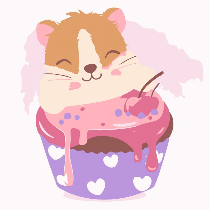 Картина за номерами Strateg Пухнастий друг розміром 20х20 см (HH7140)