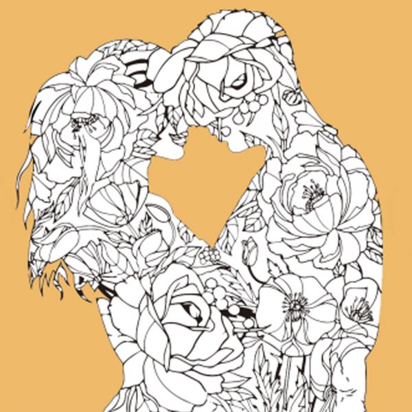 Набір для розпису-антистрес Strateg Квіткове кохання розміром 30х30 см  (JCEE37106)