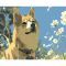 Картина за номерами Strateg ПРЕМІУМ Вірний погляд з лаком та з рівнем розміром 30х40 см (LY61)