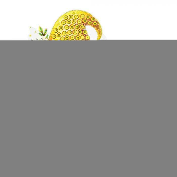 Алмазна мозаїка Strateg ПРЕМІУМ Медові чари гнома на підставці розміром 25х25 см (YKLZ15229)