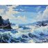 Картина за номерами Strateg ПРЕМІУМ Прекрасний морський пейзаж з лаком та рівнем розміром 40х50 см (VA-4610)