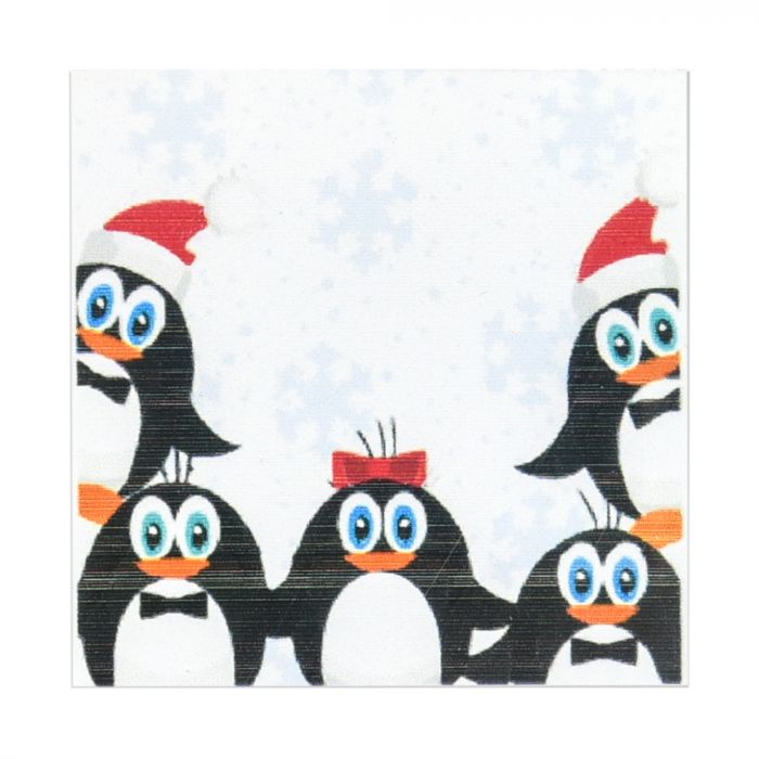 Картина за номерами Strateg П'ять пінгвінів розміром 20х20 см (HH6328)
