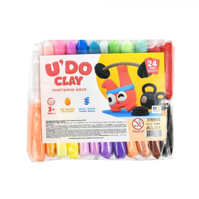 Набір для творчості "U'DO Clay 24 кольори" 6г