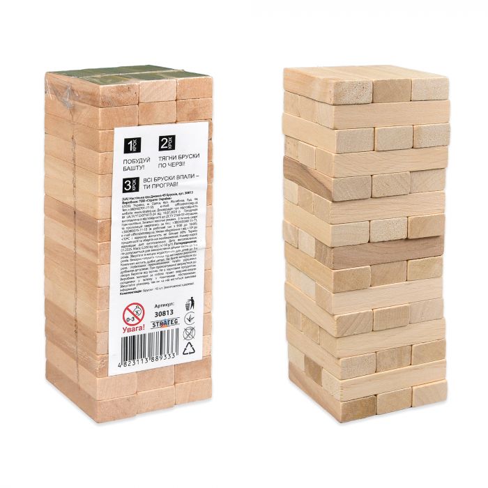 Настільна гра Strateg Джанга 45 брусків українською мовою (30813)