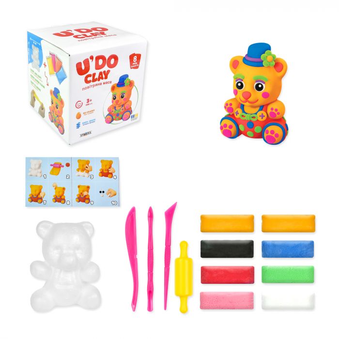 Набір для творчості Strateg "Ведмідь U'DO Clay" (30844)