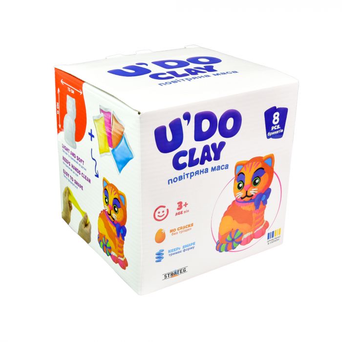 Набір для творчості Strateg "Котик U'DO Clay" (30747)
