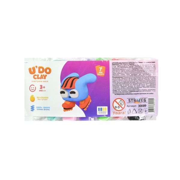 Набір для творчості "U'DO Clay 7 шт." брикет 10г (укр) 30889