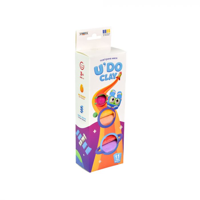Набір для творчості "U'DO Clay 11 шт, брикет 10 г (укр) 30842