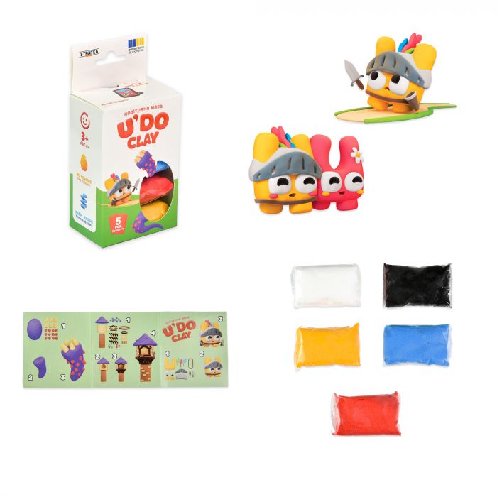 Набір для творчості "U'DO Clay 5 шт." брикет 10 г Strateg (30843)