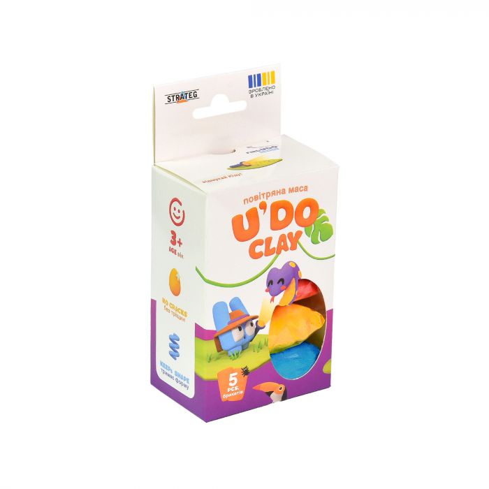 Набір для творчості "U'DO Clay 5 шт." брикет 10 г Strateg (30843)