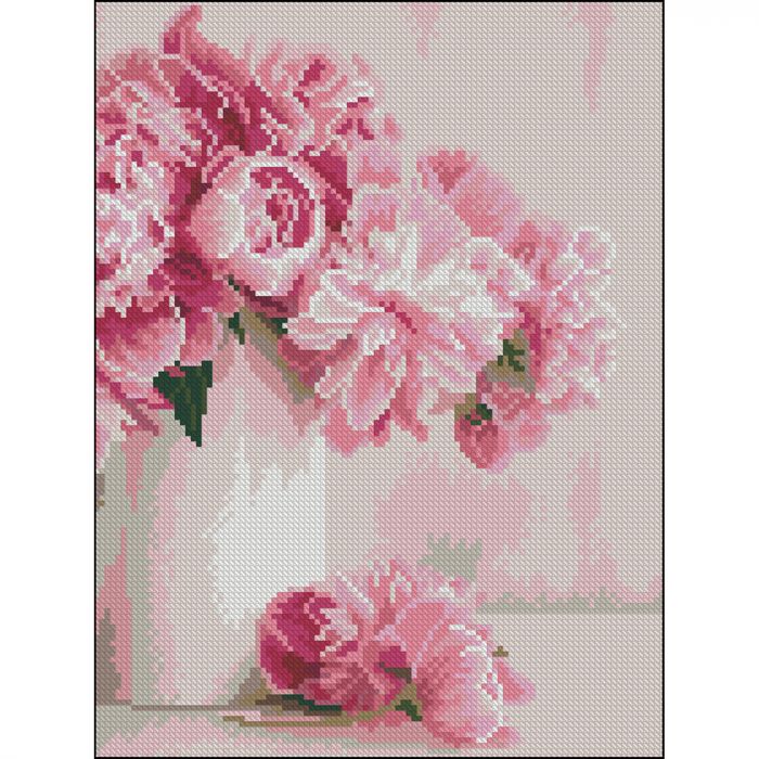 Алмазна мозаїка Strateg ПРЕМІУМ Ранковий букет без підрамника розміром 30х40 см (ZAV3040-25)