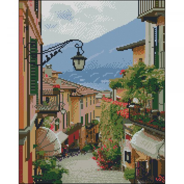 Алмазна мозаїка Strateg ПРЕМІУМ Краєвид без підрамника розміром 40х50 см (ZAV4050-31)