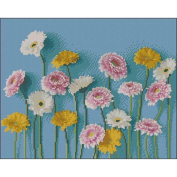 Алмазна мозаїка Strateg ПРЕМІУМ Квіткова галерея без підрамника розміром 40х50 см (ZAV4050-3)