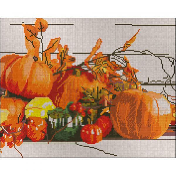 Алмазна мозаїка Strateg ПРЕМІУМ Осінь без підрамника розміром 40х50 см (ZAV4050-10)