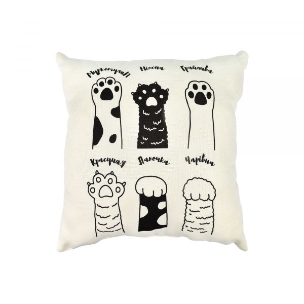 Подушка мікровелюр Strateg Котолапки 35*35 см (61008)