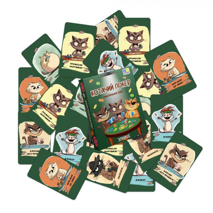 Настільна гра Strateg Котячий покер (30940)
