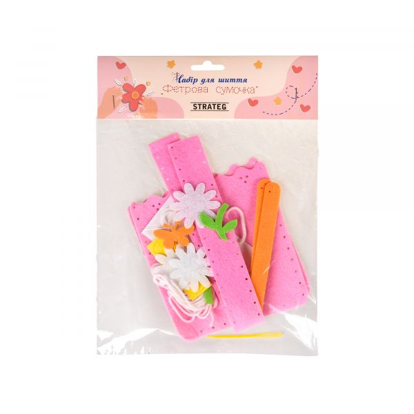 Набір для шиття Strateg Фетрова сумочка: Квіткова (31032)