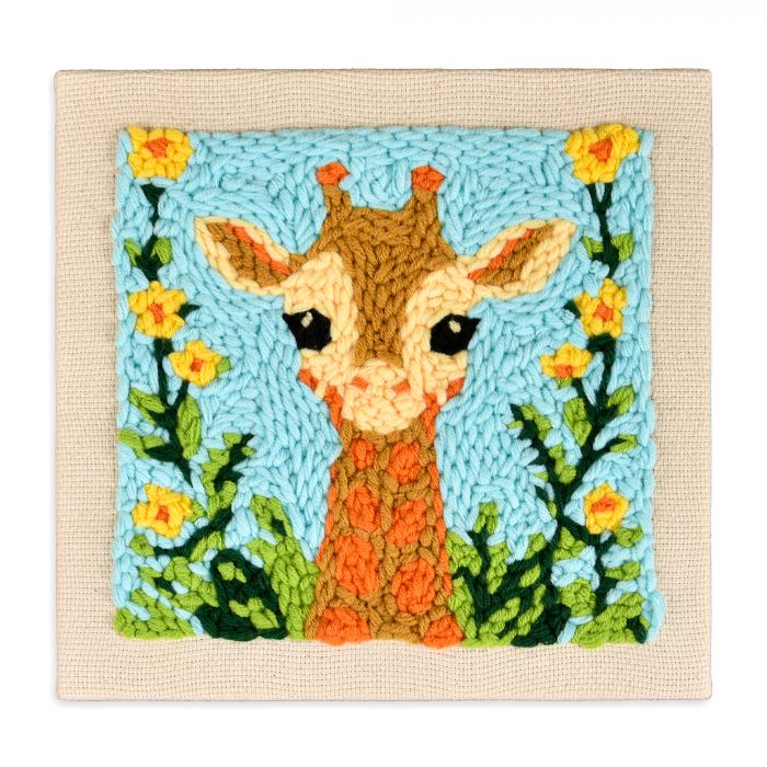 Набір для килимової вишивки Strateg Жираф у квітах 25х25 (CCX2525-9)