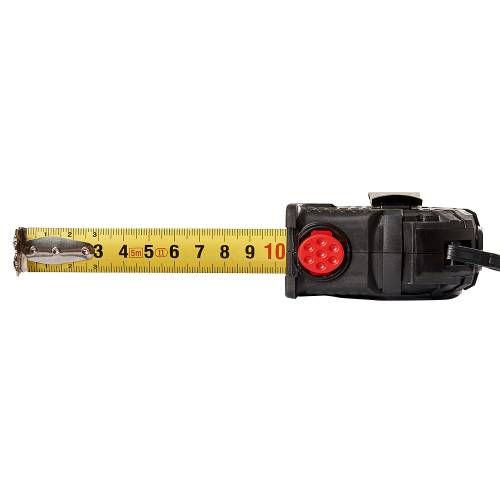 Будівельна рулетка гумова з нейлоновим покриттям полотна 5 м × 19 мм автостоп Vitals Professional