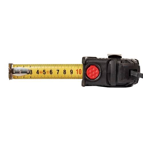 Будівельна рулетка гумова з нейлоновим покриттям полотна 8 м × 25 мм автостоп Vitals Professional