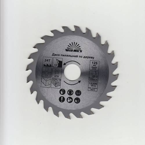 Диск пиляльний Vitals по дереву 165х20/16, ATB 24